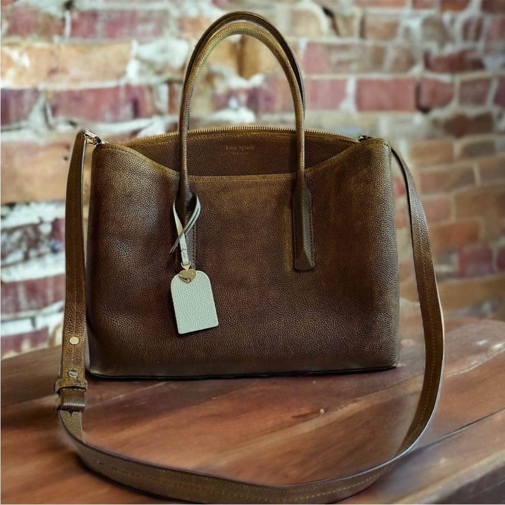 Kate Spade Distressed Brown Margaux Bag with Shoulder Strap. EUC!